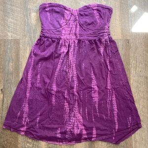 ROXY | Purple Corset Bralette Tie-die Summer Dress